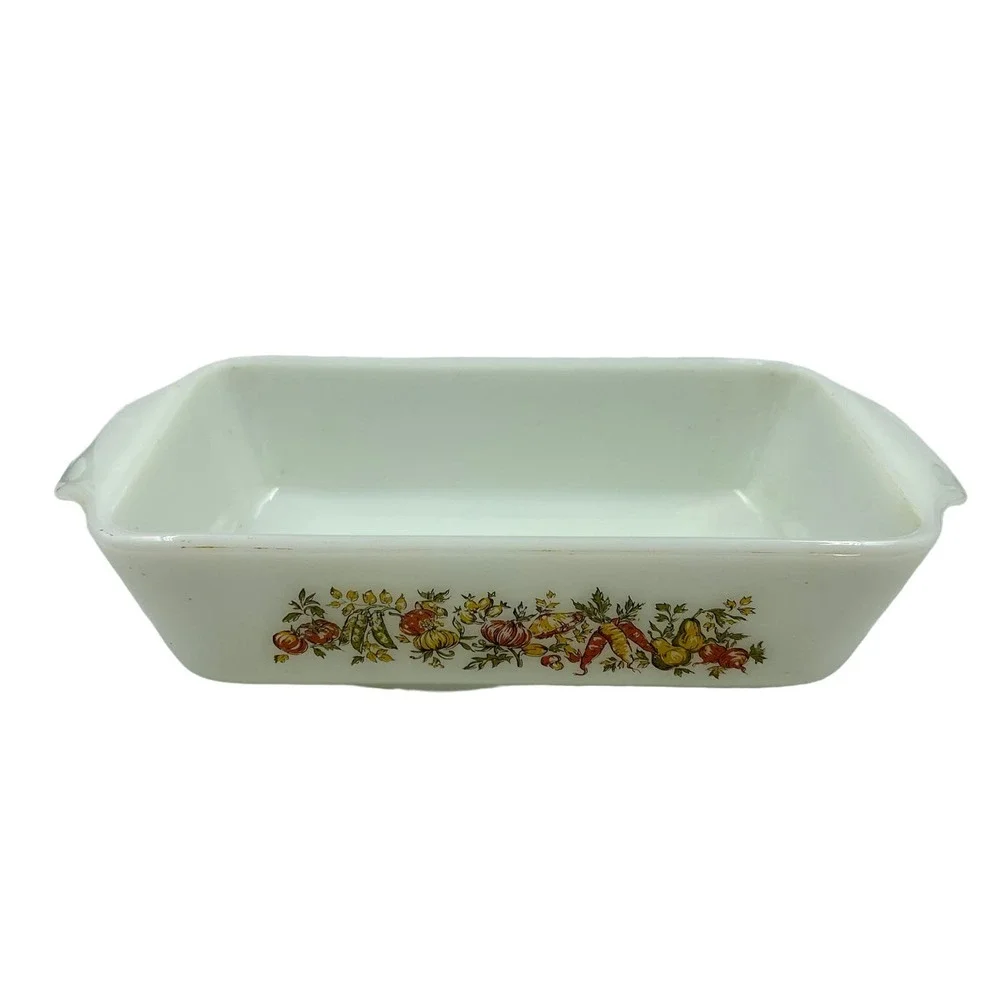 Vintage‎ Anchor Hocking Golden Harvest 441 Rectangle Casserole Dish 5x9 Inch